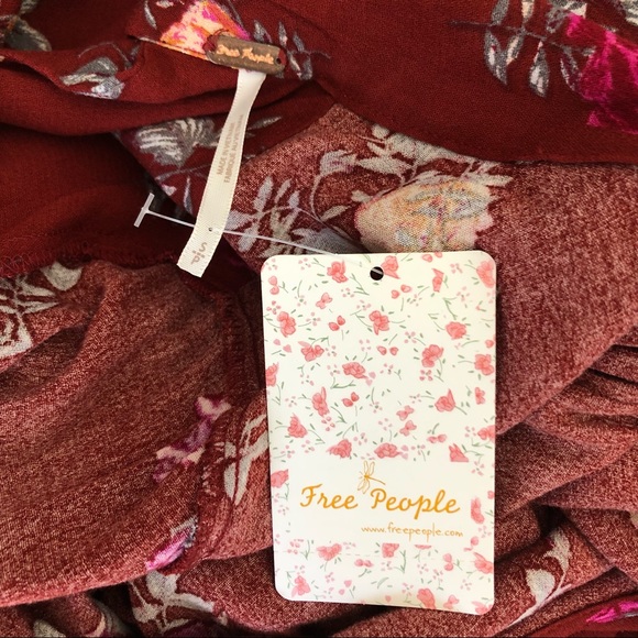 SOLD Free People Tate Floral Tunic NWT in Vintage Combo - Picture 14 of 15